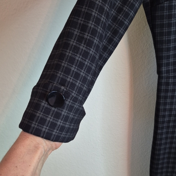 Tatyana Black Checkered Dress - Picture 12 of 15